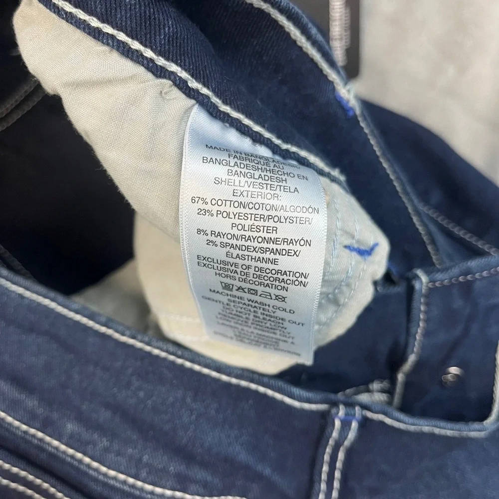 NWT True Religion Ricky Relaxed Straight Jeans Men's‎ Size 36 Dark Blue